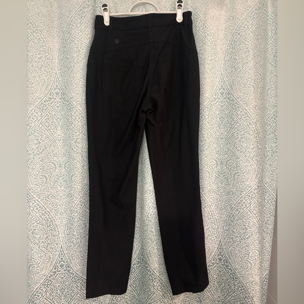 City Sleek Slim-Fit 5 Pocket High-Rise Pant Size 4 Black